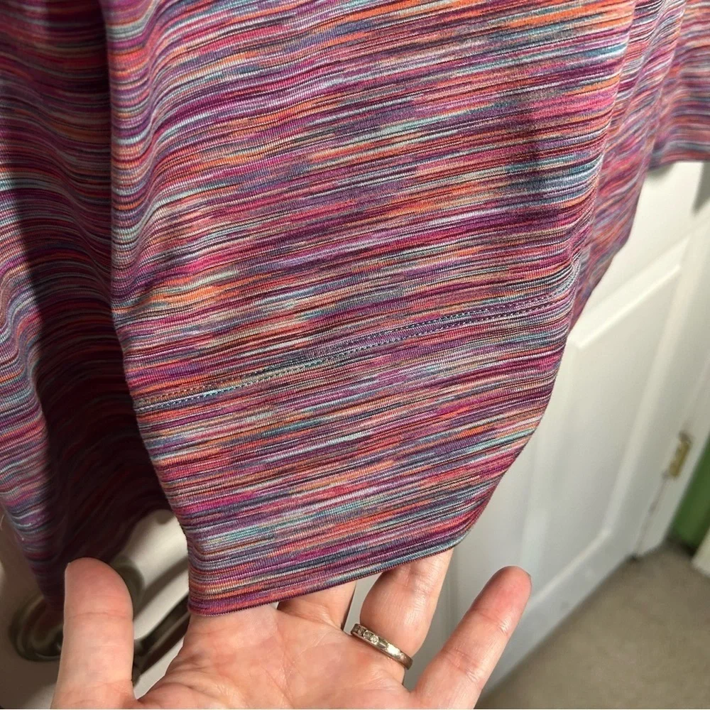 Merrell Select Wick Striped 1/4 Zip Long Sleeve Top Large Performance Purple - Picture 6 of 15